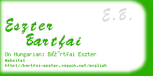 eszter bartfai business card